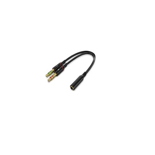 3.5mm Headphone  Mic Audio Dual Female to Single 3.5mml Male Cable Rent 