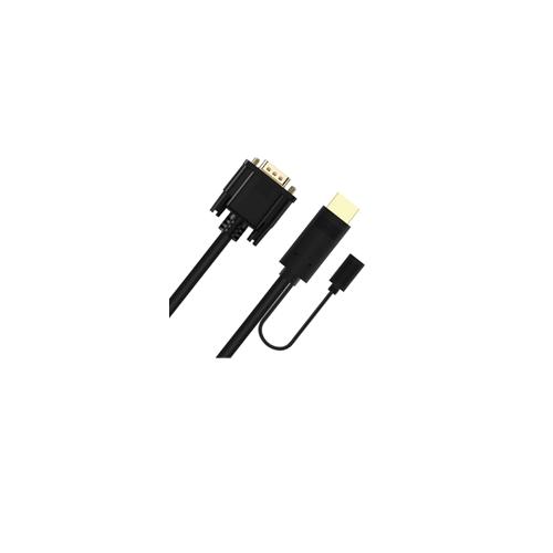  Cruxtec 2m HDMI Male to VGA Male Cable with Micro USB Female Cable Hire