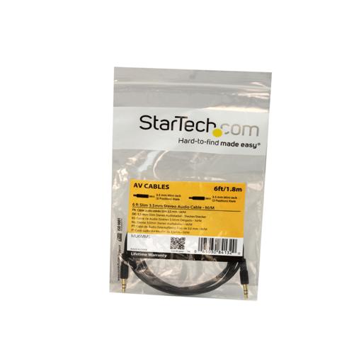 laptop rental in chennai StarTech MU6MMS 6ft Slim 3.5 Stereo Audio Cable Hire